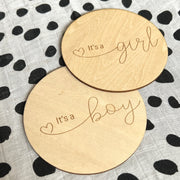 It’s a Boy/Girl Wooden Milestone Plaque